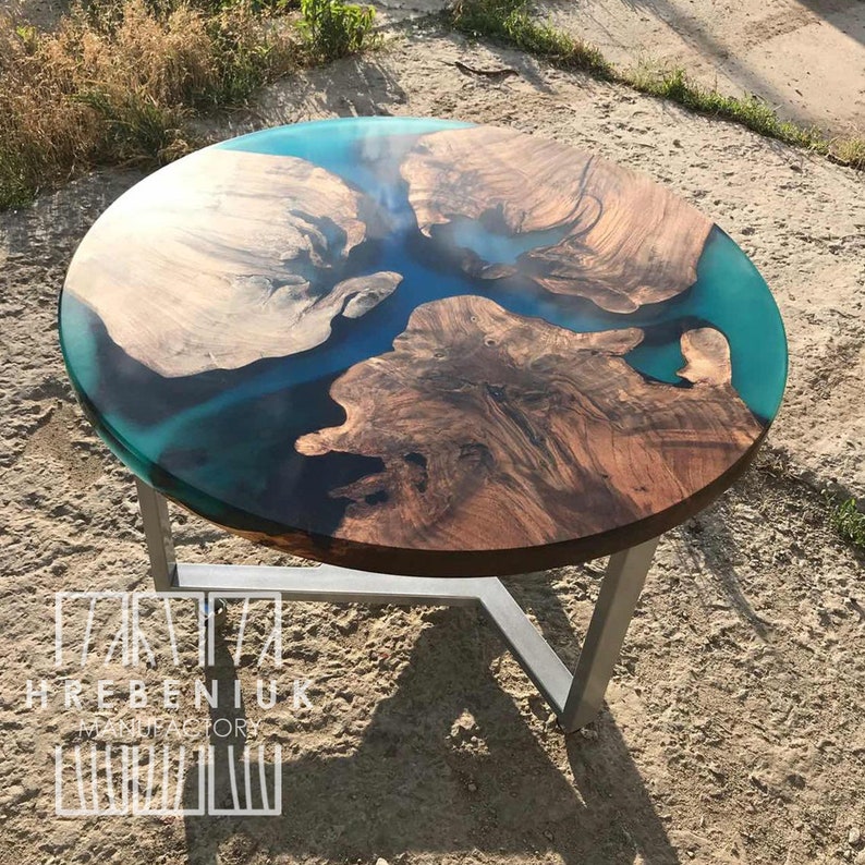 Small Epoxy Wood Table Top
