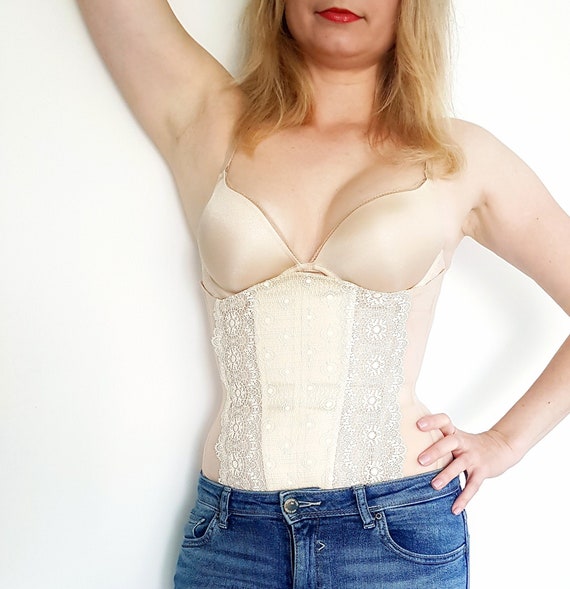 Custom Beige Lace Underbust Corset . Real Waist Training Corset for Tight  Lacing. Women Sexy Lingerie,victorian Corset 