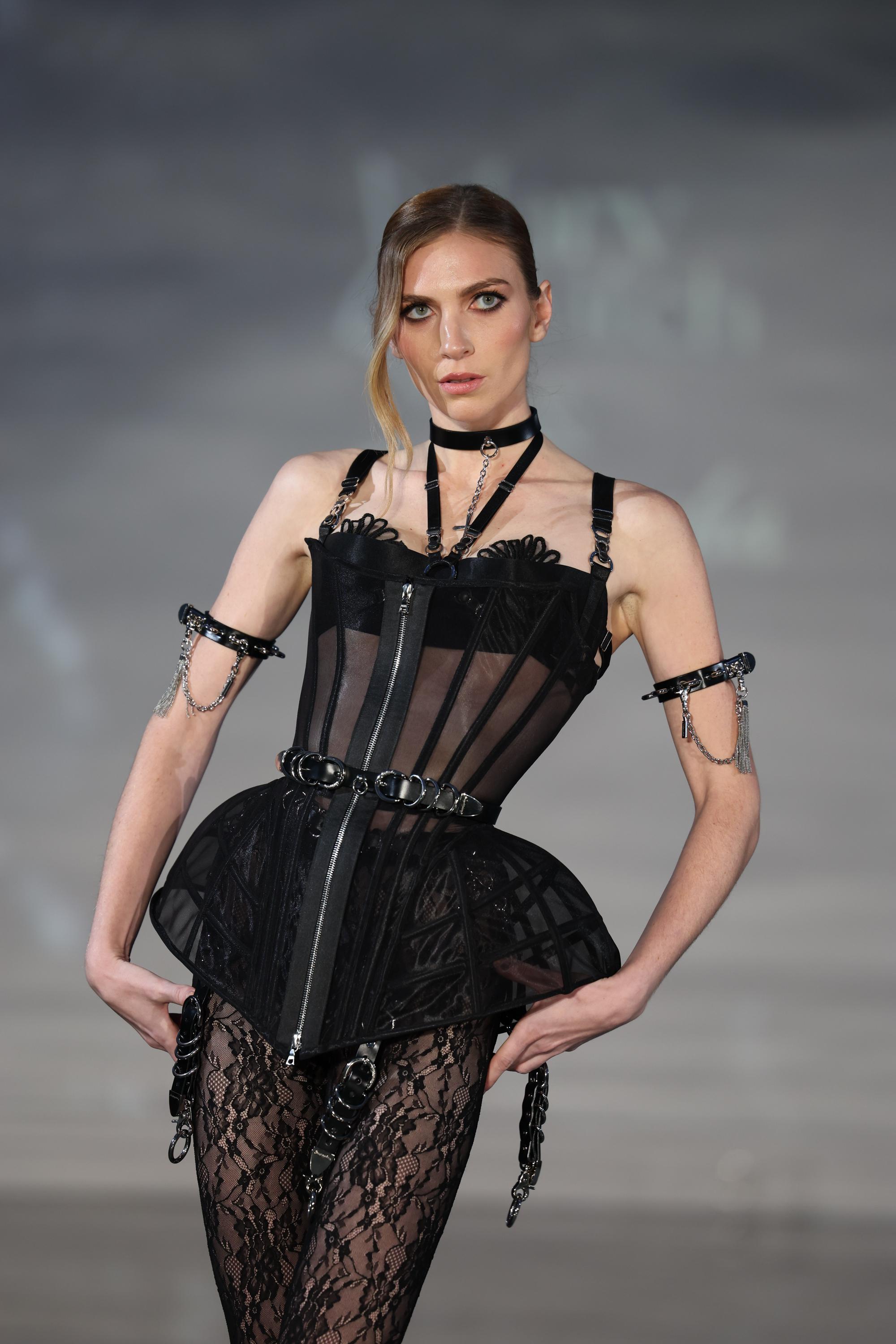 Zipper Burlesque Corset - Etsy