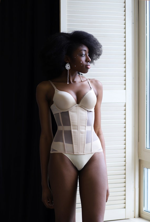 Custom Nude Mesh Underbust Corset. Beige Underbust Corset From Mesh. Real  Waist Training Corset for Tight Lacing. Women Sexy Lingerie -  Israel