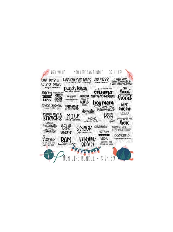 Download Mom Life Bundle Svg Mom Life Svg Funny Mom Svg Funny Mom Etsy