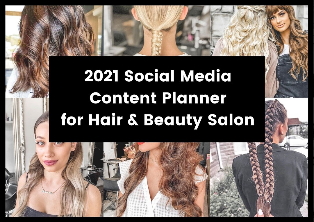 Social Media Content Calendar for Hair and Beauty Salon - Etsy
