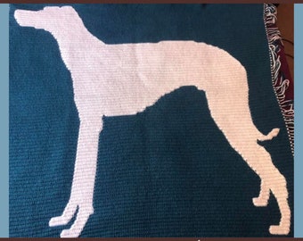 Greyhound silhouette, Mosaic crochet blanket pattern, Mosaic overlay crochet, dog lover gift, Greyhound crochet pattern, Level 2