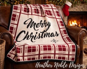 Merry Christmas - Mosaic & Tapestry Crochet Blanket Pattern (PDF Pattern)