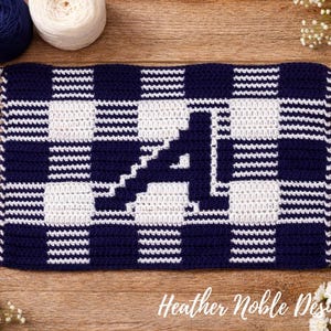 Monogram "A" Placemat - Mosaic Crochet Pattern (PDF Pattern)