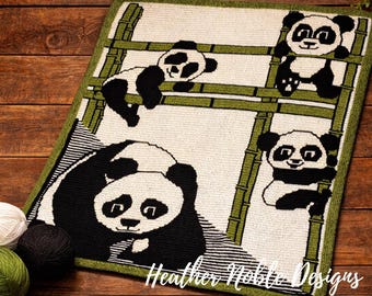 Panda - Mosaic & Tapestry Crochet Blanket Pattern (PDF Pattern)