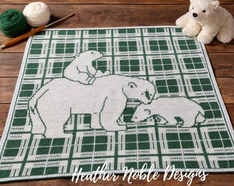 Polar Bear - Mosaic Crochet Blanket Pattern (PDF Pattern)