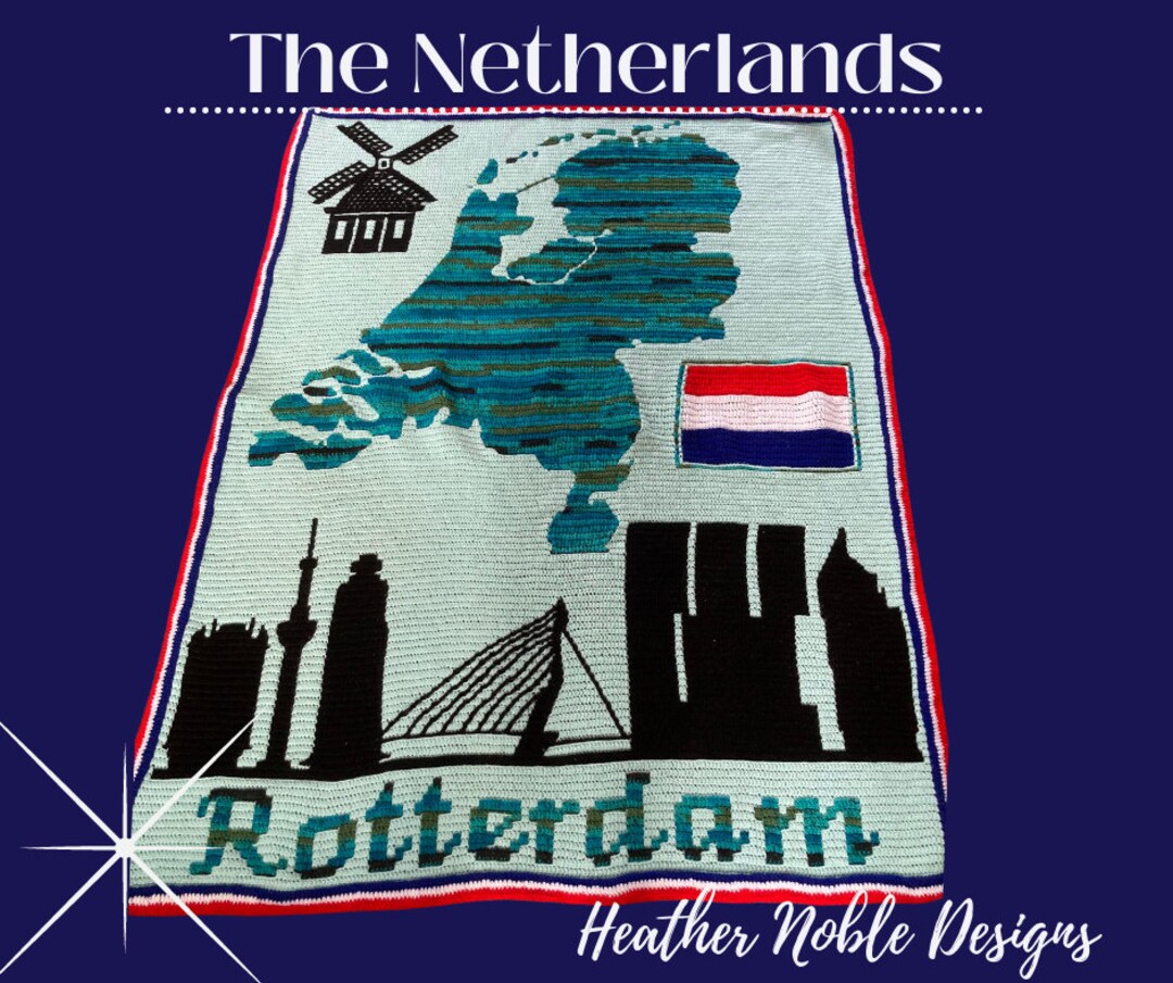 Netherlands Blanket Mosaic Crochet Blanket Pattern Mosaic Etsy