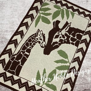 Giraffe Blanket 3, mosaic crochet blanket pattern, mosaic crochet animal pattern, mosaic overlay crochet, mosaic crochet pattern, Giraffes