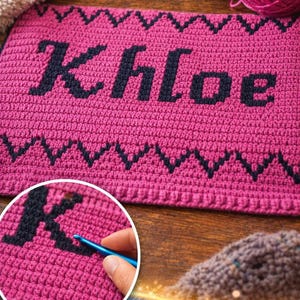 D’Nealian Font Letters – Mosaic Crochet Alphabet Pattern (PDF Pattern)