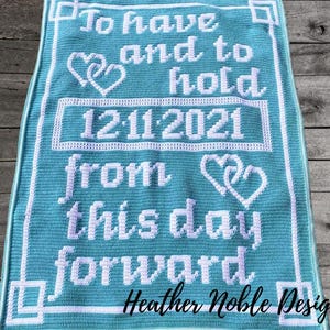 Wedding Vow, mosaic crochet blanket pattern, mosaic crochet wedding pattern, mosaic overlay crochet, crochet pattern, wedding gift