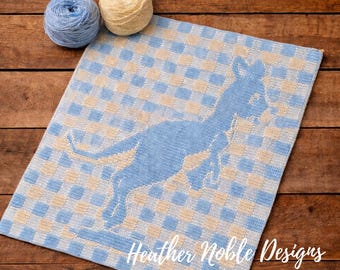 Kangaroo - Mosaic Crochet Blanket Pattern, Level 1-Easy (PDF Pattern)