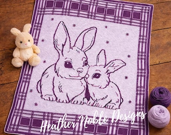 Snuggle Bunnies - Mosaic Crochet Blanket Pattern (PDF Pattern)