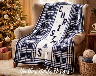 Christmas Blanket - Mosaic Crochet Pattern (PDF Pattern)