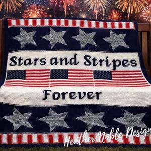 America Blanket - Mosaic & Tapestry Crochet Pattern (PDF Pattern)