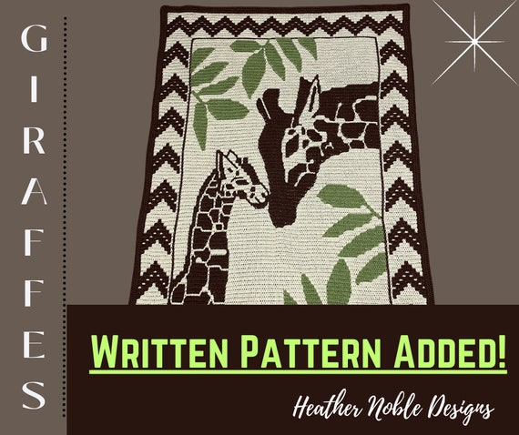 Giraffes 3 Mosaic Crochet Blanket Pattern Animal Blanket Crochet Pattern Mosaic Overlay Crochet Giraffe Crochet Pattern Level 3 Etsy Canada