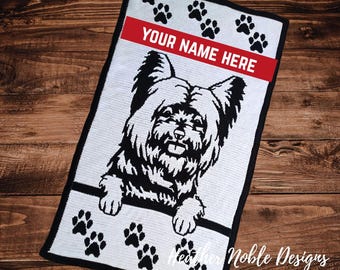 Yorkshire Terrier - Mosaic Crochet Blanket Pattern (PDF Pattern)