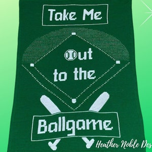 Take Me Out to the Ball Game, mosaic crochet blanket pattern, mosaic overlay crochet, baseball crochet pattern, Level 2