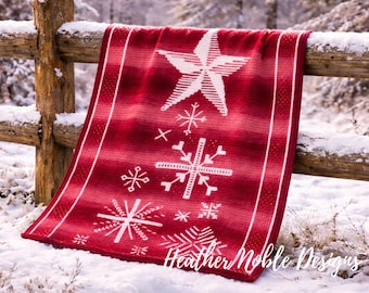 Snowflake Tree - Mosaic Crochet Blanket Pattern (PDF Pattern)