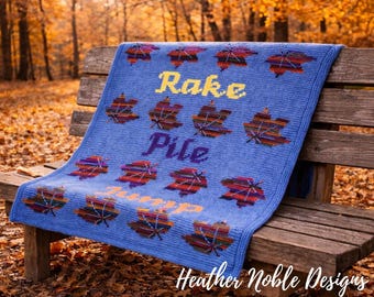 Maple Leaves Blanket - Mosaic Crochet Pattern (PDF Pattern)