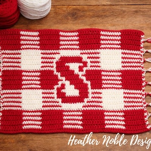 Monogram "S" Placemat - Mosaic Crochet Pattern (PDF Pattern)