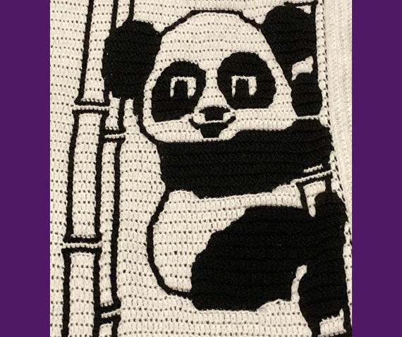 Crochet panda blanket pattern sale