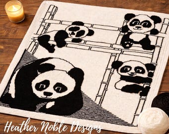 Panda - Mosaic Crochet Blanket Pattern (PDF Pattern)
