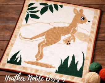 Kangaroo - Mosaic & Tapestry Crochet Blanket Pattern (PDF Pattern)