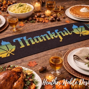 Thankful Table Runner - Mosaic Crochet Pattern (PDF Pattern)