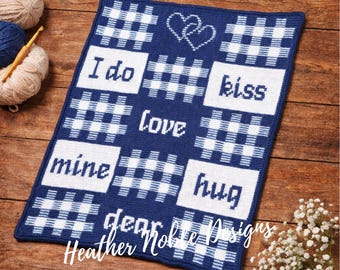 Words of Love - Mosaic Crochet Blanket Pattern (PDF Pattern)