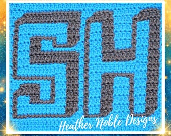 Shadow Font Letters - Mosaic Crochet Alphabet Pattern (PDF Pattern)