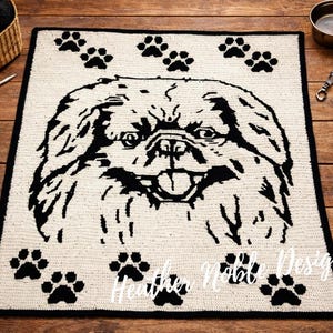 Pekingese - Mosaic Crochet Blanket Pattern (PDF Pattern)