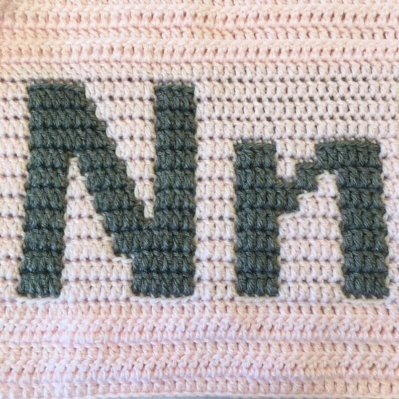 Mosaic Crochet AlphabetBlock Font Etsy Nederland