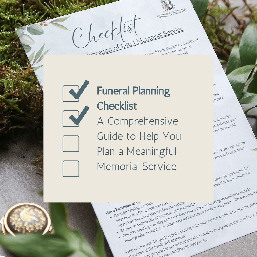 Funeral Arrangement Guide, Memorial Service Planner, Funeral