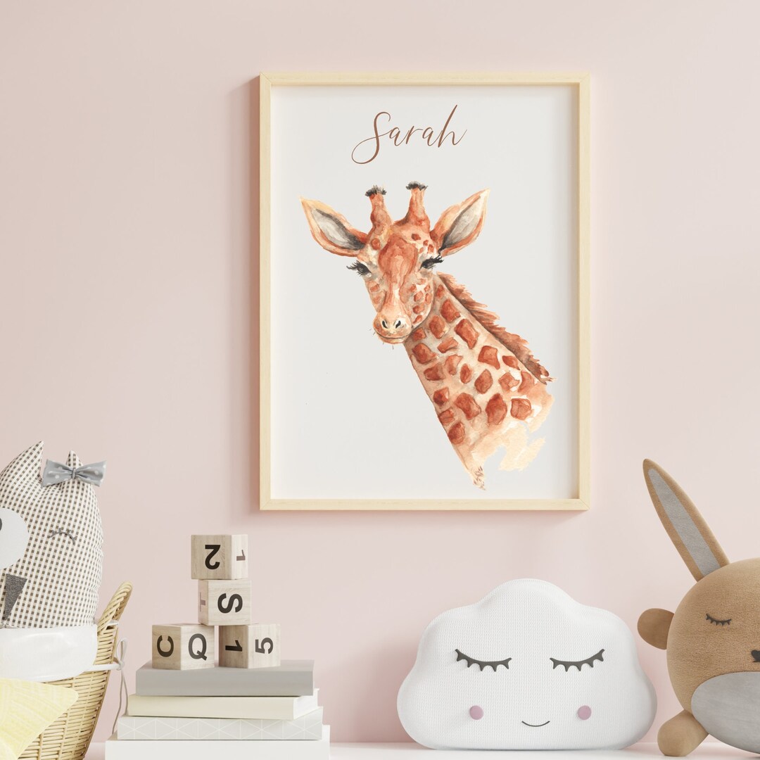 Giraffe Wall Art, Safari Room Decor, Giraffe Wall Decor, Giraffe Print ...