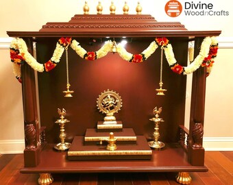 Golden Minakari Puja Pooja Mandir Hindu Jain Temple Akshar Etsy