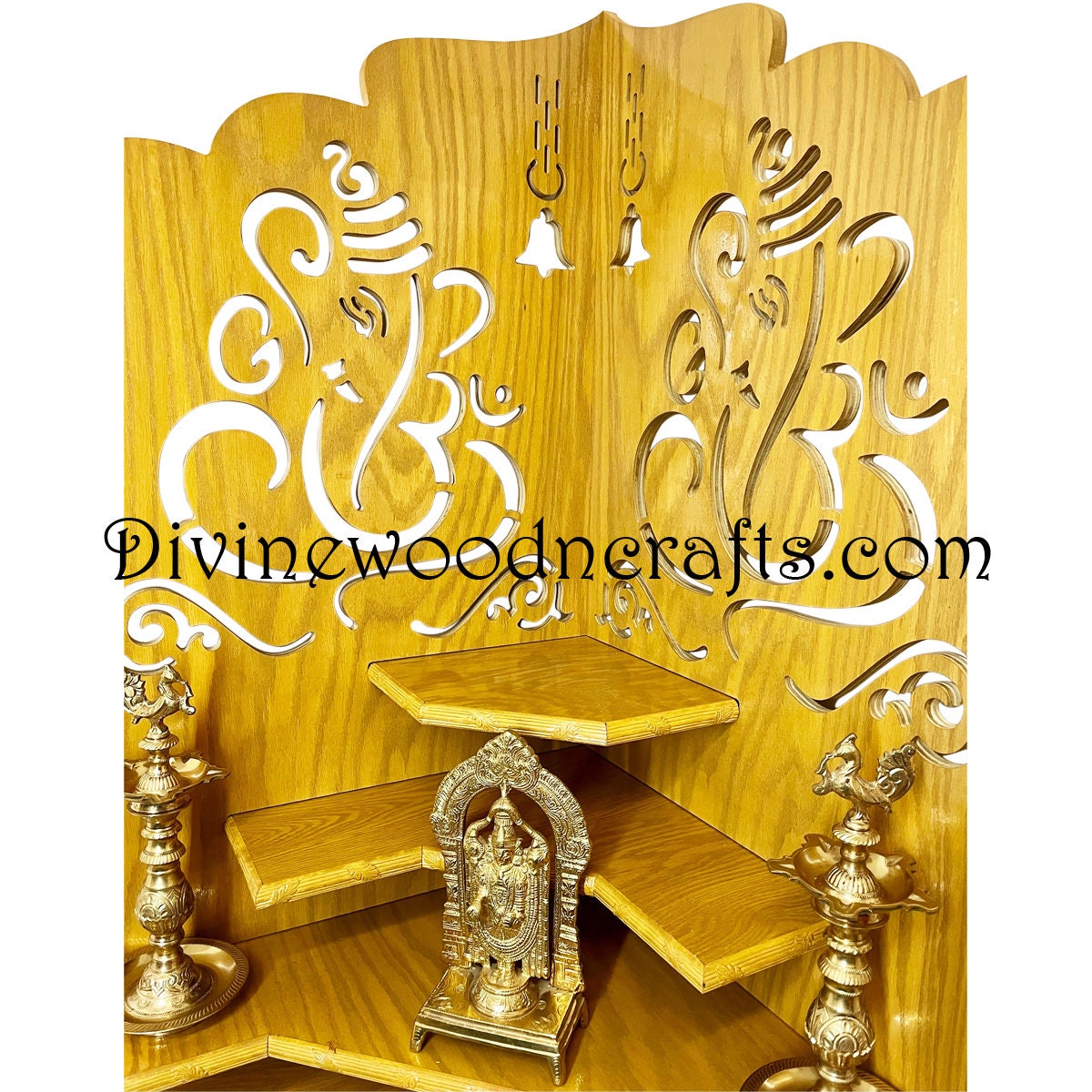 Contemporary Corner Wall Hanging Pooja Mandir Etsy