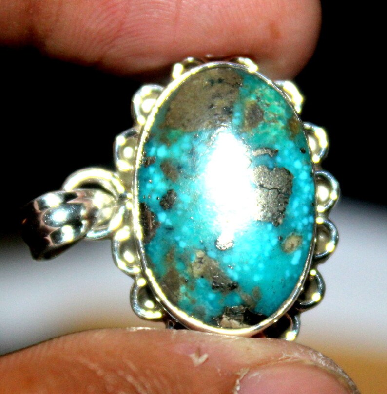 92.50 Silver Pendant Natural Turquoise Gemstone Turquoise Cabochon Loose Turquoise Silver Pendant Jewelry Gemstone Silver Jewelry