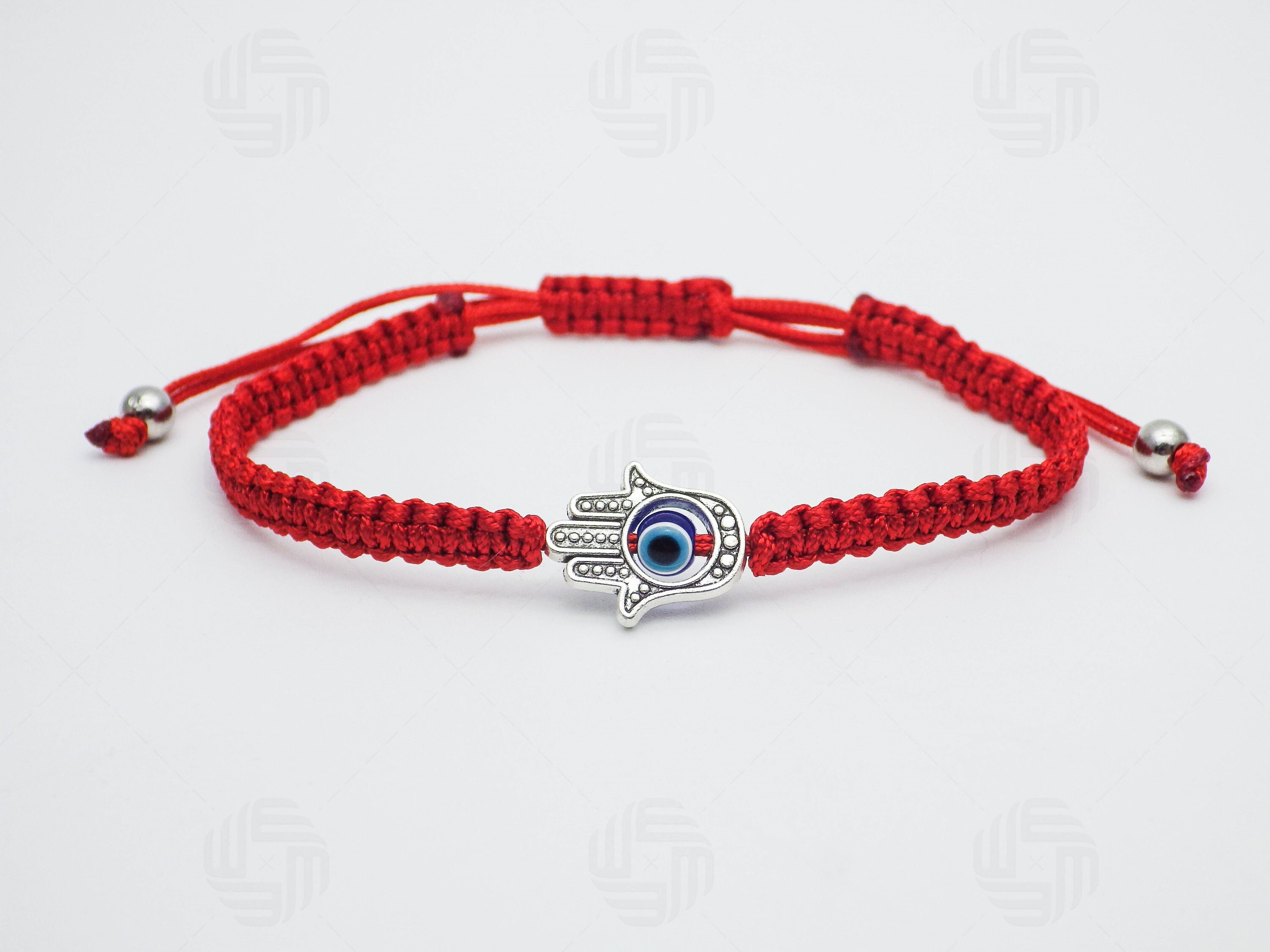 Handmade Red String Adjustable Hamsa Bracelet Hands of Fatima