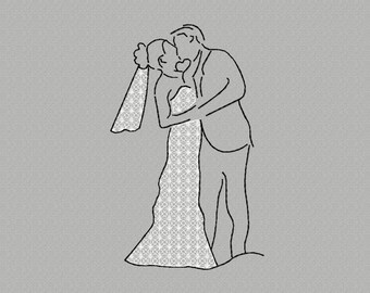 Embroidery design for bride and groom, frame 13x18, bride, marry, marriage, love, couple, embroidery, embroidery pattern, lace, wedding