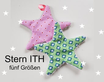 Stickdatei Stern ITH- fünf Größen, 10x10,13x18,16x26,18x30,20x30, embroidery, stick file, stickerei, stickdesign, stern, star
