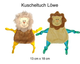 Stickdatei Löwe Kuscheltuch Rahmen 13 cm x 18 cm, schmusetuch, kuscheltier, schnuffeltuch