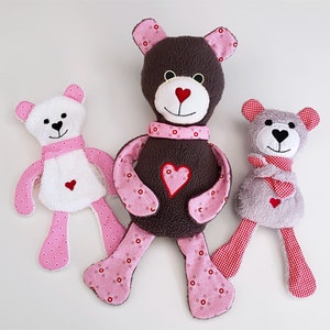 Modello di cucito/istruzioni di cucito/modello di applicazione peluche "YlesBear", cucito, peluche