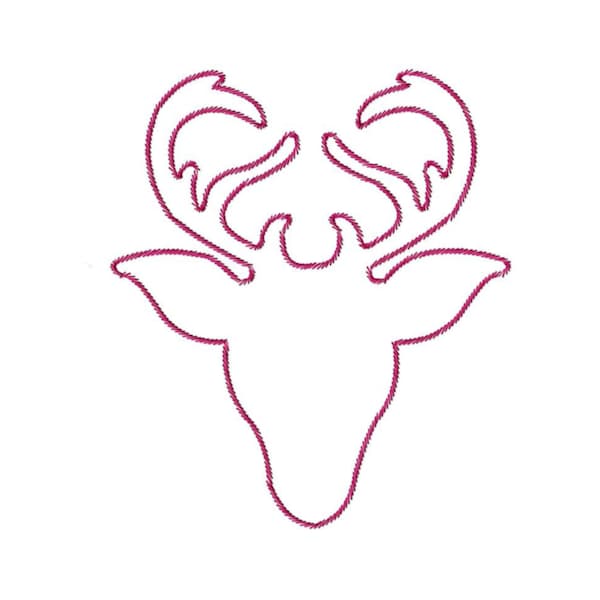 Embroidery file deer head - four sizes, embroidery, stick file, deer, application, mother's passport, uheft, decoration,