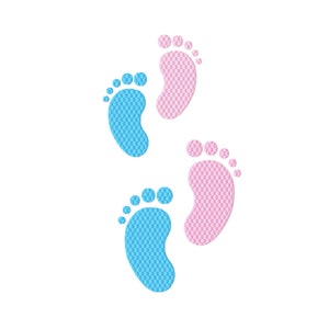 Embroidery file Little Feet - two sizes, 10x10 and 13x18, maternity pass, UHeft, baby, child, foot