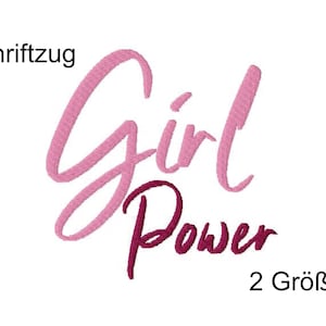 Embroidery file lettering GirlPower, 2 sizes, 10x10 and 13x18, font, girl, girls