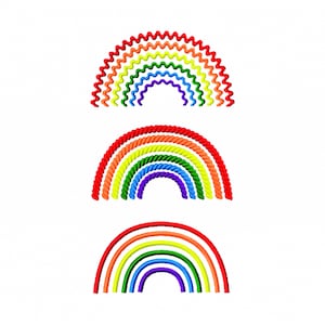 Rainbow embroidery file - three variations, frame 10 cm x 10 cm, baby, child, mom, maternity pass, U-booklet, sheet, embroidery, embroidery pattern