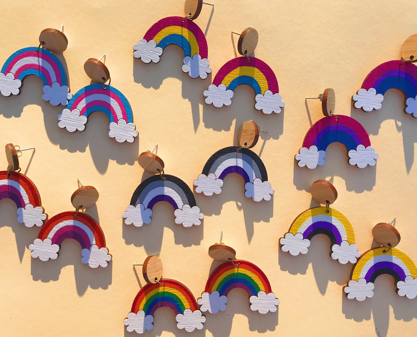 Nicht-binäre Stolz Flagge Regenbogen nachhaltige Bambus | Etsy