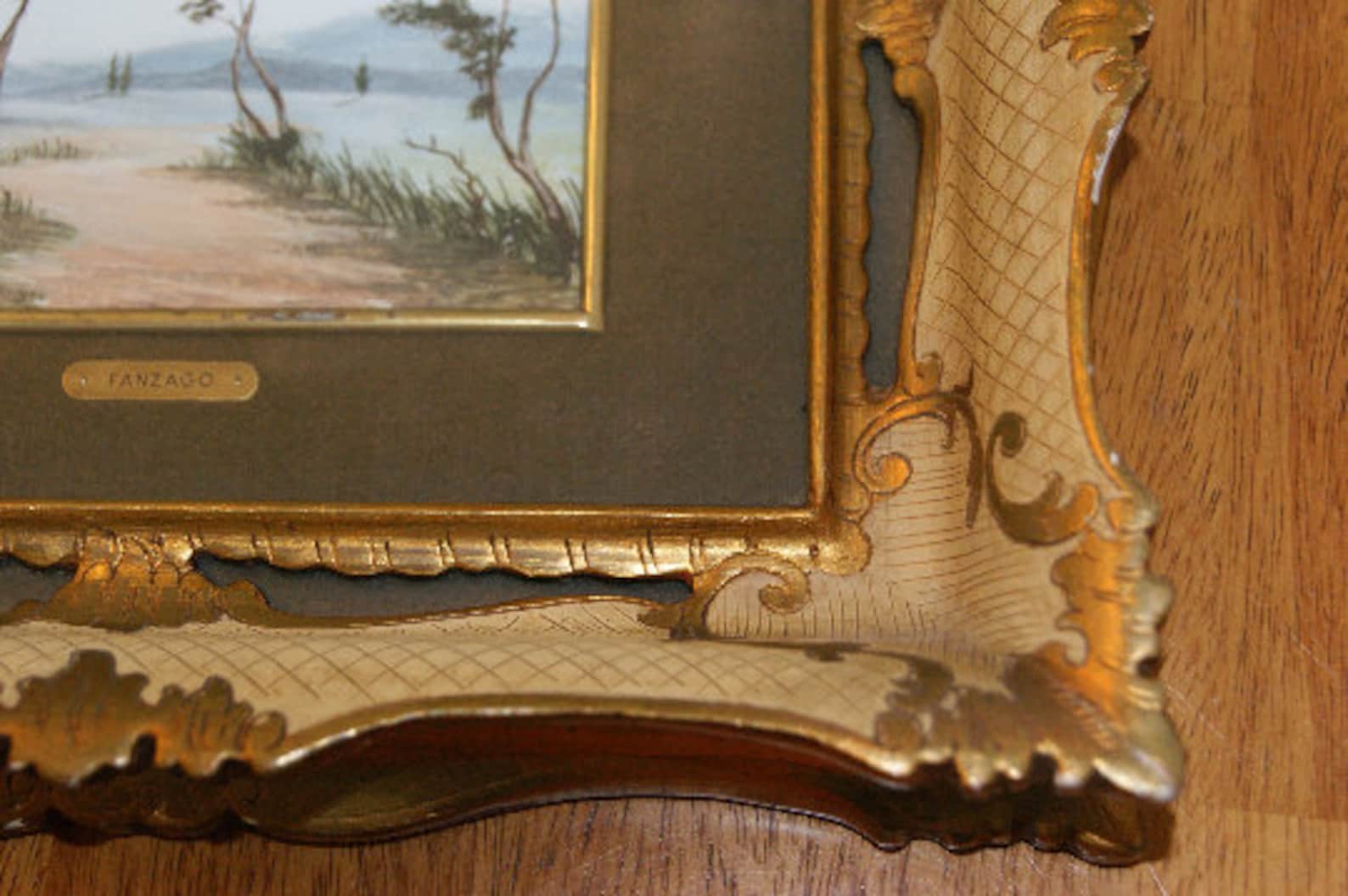 Italian Landscape Oil Painting Under Glass Overlook Fanzago Etsy