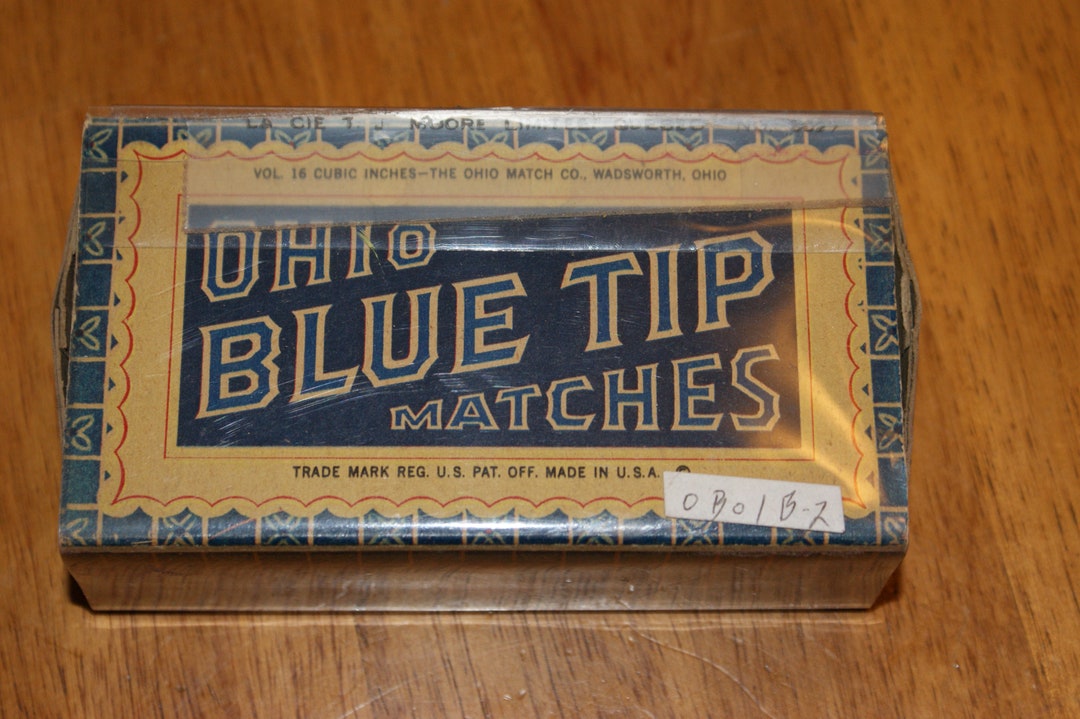 OHIO Blue Tip Matches Box Etsy